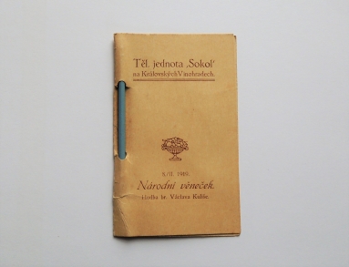 Taneční pořádek - Sokol - r. 1919