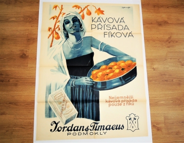 Plakát káva - JORDAN &amp; TIMAEUS - 20.léta 20.stol.