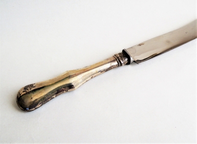 Nůž - Ag/niklovaný kov - kol. r. 1900