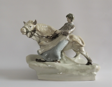 AMPHORA - Děvče s býkem - kol. r. 1914