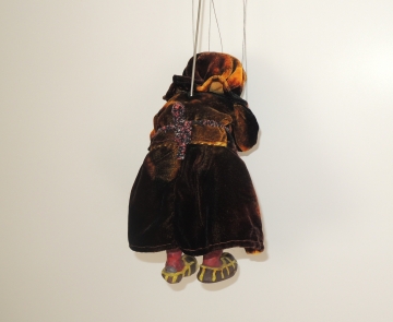 Loutka pro lout. divadlo, Ježibaba 25 cm - 40.léta 20.stol.