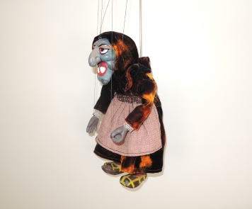 Loutka pro lout. divadlo, Ježibaba 25 cm - 40.léta 20.stol.